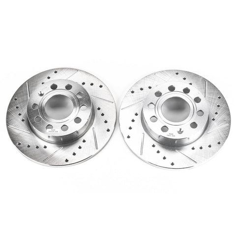Power Stop 2008 Audi A3 Rear Evolution Drilled & Slotted Rotors - Pair - EBR1069XPR
