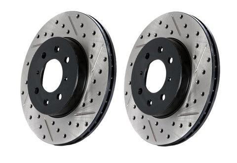 StopTech 2017-2019 Acura ILX Slotted & Drilled Front Right Rotor - 127.40094R