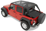 Bestop 07-09 Jeep Wrangler JK 4-Door Header Safari Bikini (Mesh) - 52581-11