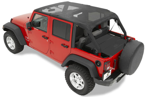 Bestop 07-09 Jeep Wrangler JK 4-Door Header Safari Bikini (Mesh) - 52581-11