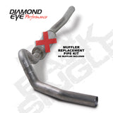 Diamond Eye KIT 4in CB SGL MFLR RPLCMENT PIPE SS CHEVY/GMC 6.6L 2500/3500 2006-2007.5 - K4122S-RP