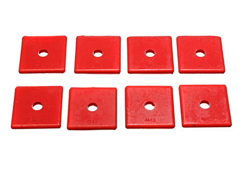 Energy Suspension Pad - Med - 2in SQ x 7/16in ID x 1/4in H - Red - 9.9533R
