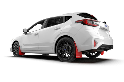 Rally Armor 24-26 Subaru Impreza Red UR Mud Flap w/ White Logo - MF105-UR-RD-WH