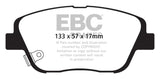 EBC 10-14 Hyundai Sonata 2.0 Turbo Ultimax2 Front Brake Pads - UD1444