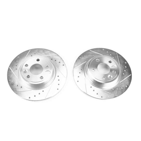 Power Stop 2018 Jaguar E-Pace Rear Evolution Drilled & Slotted Rotors - Pair - EBR1655XPR