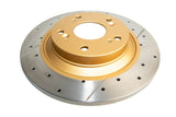 DBA 00-09 Honda S2000 Rear Street Series Drilled & Slotted Rotor w/Gold Hat - DBA483X