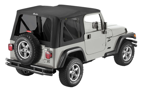 Bestop 97-02 Jeep Wrangler TJ Replace A-Top (Blk Sailcloth Tinted Windows No Door Skins ) - 79139-01