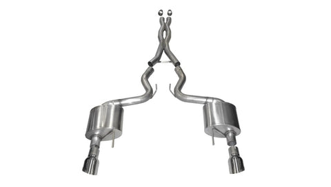 Corsa 2015-2017 Ford Mustang GT 5.0 3in Cat Back Exhaust Polish Dual 4.5in Tip (Xtreme) - 14328