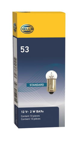 Hella Bulb 53 12V 2W 1CP BA9s G3.5 - 53