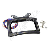 Letric Lighting 10-13 Road Glide Perfect Plate Light Black Curved License Plate Frame - LLC-CPPL-B3