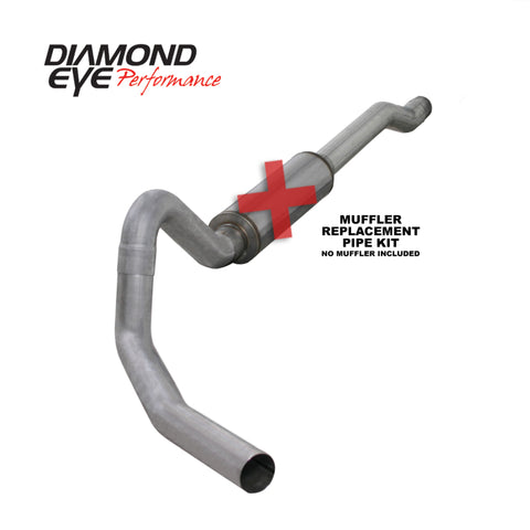 Diamond Eye KIT 4in CB MFLR RPLCMENT PIPE SGL AL: 03-06 FORD 6.0L EXCURSION - K4354A-RP