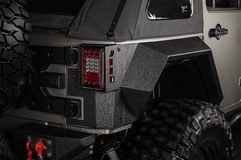 Rugged Ridge XHD Rear Armor Fenders Pair 4 Dr 07-18 Jeep Wrangler JKU - 11615.02