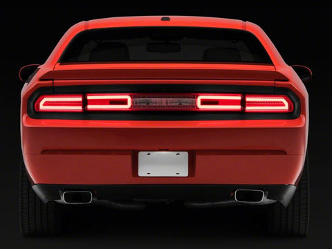 Raxiom 08-14 Dodge Challenger LED Tail Lights- Chrome Housing - Red/Clear Lens - CH3005