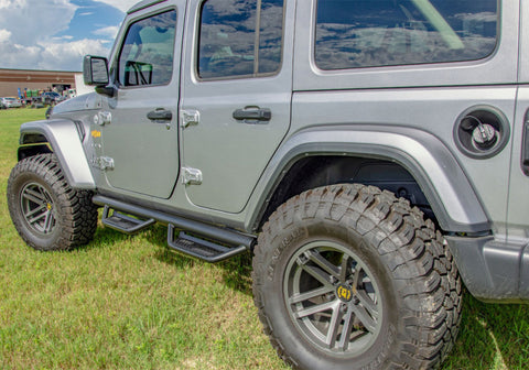 N-Fab Podium LG 2018 Jeep Wrangler JL 4DR SUV - Full Length - Tex. Black - 3in - HPJ1866-TX