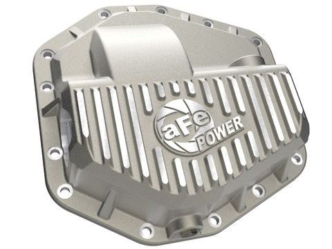 aFe POWER Street Series Front Diff Cover Raw w/ Machined Fins Ford F-250/350 23-26(Dana M235) - 46-71480A
