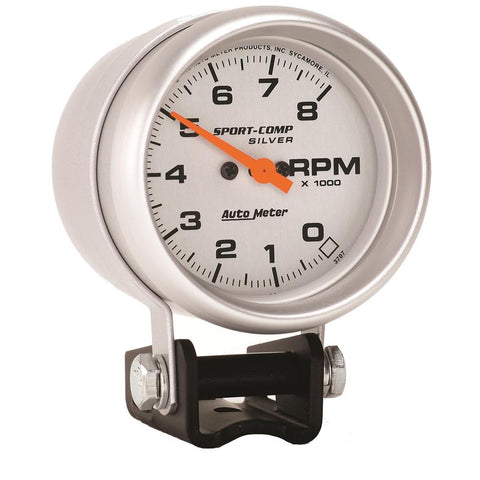 Autometer Ultra-Lite 2-5/8in Pedestal Tachometer 0-8000 RPM Gauge - 3707
