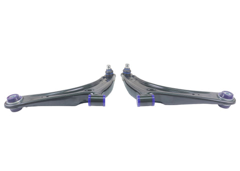 SuperPro 2008 Mitsubishi Lancer GTS Front Lower Control Arm Set w/ Bushings - w/ Positive Caster - TRC1023