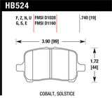 Hawk 05-07 Cobalt SS / 08-09 HHR / 04+ Malibu / 07A+ G5 GT / 06+ G6 / HPS Street Front Brake Pads - HB524F.740