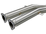 aFe MACH ForceXP 2.5 IN 304 Stainless Steel Cat-Back Exhaust System w/ Black Tips 01-06 BMW M3 (E46) - 49-36344-B