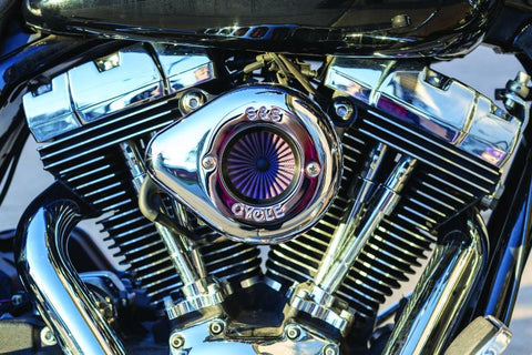 S&S Cycle 08-16 Touring/16-17 Softail Models Stealth Air Stinger Kit w/ Chrome Teardrop - 170-0719A