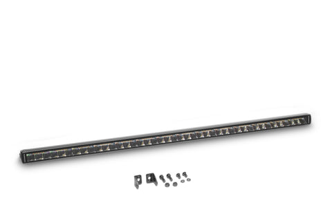 Go Rhino Xplor Blackout Combo Series Sgl Row LED Light Bar w/Amber (Side/Track Mount) 39.5in. - Blk - 754004012CSS