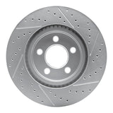 R1 07-12 Ford Edge Rear Left Drilled & Slotted Geo-Carbon Rotor - 830-80067L