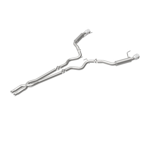 MagnaFlow Cat Back, SS, 2.5in, Competition, Dual Split Polished 4.5in Tips 2015 Ford Mustang V6 3.7L - 19099
