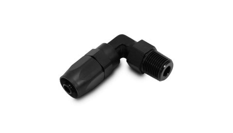 Vibrant Male NPT 90 Degree Hose End Fitting -8AN - 1/4 NPT - 26903