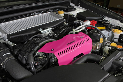 PERRIN 2022+ Subaru WRX Pulley Cover - Hyper Pink - PSP-ENG-153HP