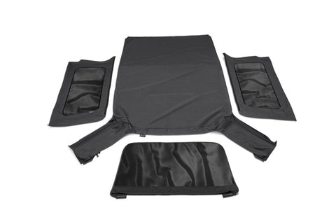 Rampage 04-06 Jeep Wrangler(TJ) Unlimited OEM Replacement Soft Upper Doors - Black Denim - 99635