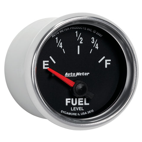 Autometer GS 52mm 0-90 ohms Short Sweep Electronic Fuel Level GM Gauge - 3813
