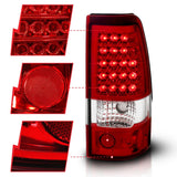 ANZO 2003-2006 Chevrolet Silverado 1500 LED Taillights Red/Clear - 311007