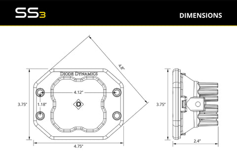 Diode Dynamics SS3 Pro ABL - White Combo Flush (Pair) - DD6936P