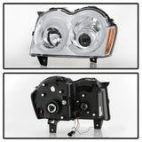Spyder 05-07 Jeep Grand Cherokee - Light Bar Projector Headlights - Chrome - PRO-YD-JGC05V2-LB-C - 5086112
