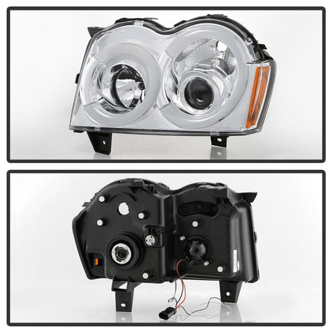 Spyder 05-07 Jeep Grand Cherokee - Light Bar Projector Headlights - Chrome - PRO-YD-JGC05V2-LB-C - 5086112