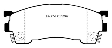 EBC 93-97 Ford Probe 2.0 16v Yellowstuff Front Brake Pads - DP4971R
