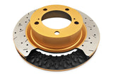 DBA 18-21 Subaru WRX STI Front 5000 Series 2-Piece Drilled Rotor w/Black Hat - DBA53050BLKXD-10