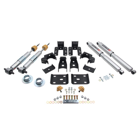 Belltech LOWERING KIT 14-17 Chevy Silverado/Sierra 1in to -2in Front/4in Rear w/ Street Perf Shocks - 991SP