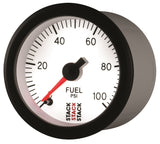 Autometer Stack 52mm 0-100 PSI 1/8in NPTF Male Pro Stepper Motor Fuel Pressure Gauge - White - ST3356