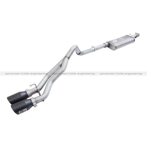 aFe Rebel Series CB 3in Middle Side Exit SS Exht w/Polish Tips 15-17 Chevy Colorado / GMC Canyon - 49-44061-P