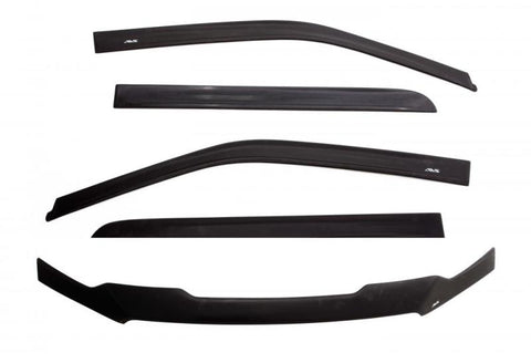 AVS 12-15 Toyota Tacoma Double Cab Ventvisor & Aeroskin Deflector Combo Kit - Matte Black - 56048065
