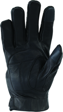 River Road Tucson Leather Perforated Gloves Black - Small - 094472