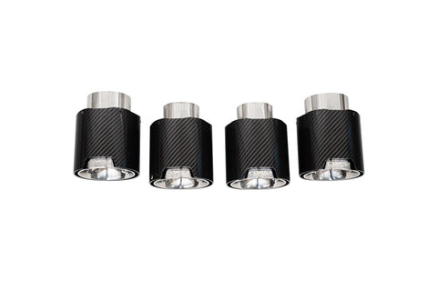 Corsa 2020-25 Chevrolet Corvette C8 RWD 4.5in Carbon Fiber Polished Tip Kit (For Corsa Exhaust Only) - 21109CF