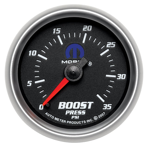 AutoMeter Gauge Boost 2-1/16in. 35PSI Mechanical Black Mopar - 880011