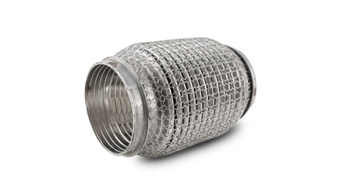 Vibrant SS Flex Coupling w/ Interlock Liner and Mesh Braid 3in Inlet/Outlet x 6in long - 66006