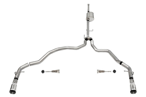 Corsa 2021-2025 Ford F-150 SuperCrew/6.5in Bed 5.0L V8 Sport Cat-Back Dual Rear Exit-Polished - 21161