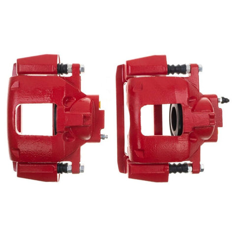 Power Stop 07-18 Jeep Wrangler JK Front Red Caliper Pair w/Bracket - S5044EB