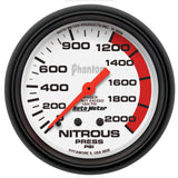 Autometer Phantom 66.7mm 0-2000 PSI Mechanical Nitrous Pressure Gauge - 5828