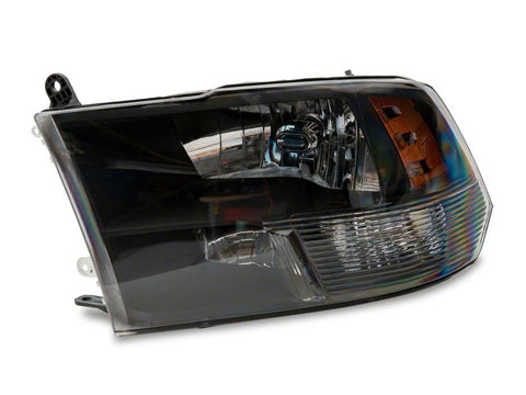 Raxiom 09-18 Dodge RAM 1500 Axial Series Euro Style Headlights w/ Dual Bulb Blk Housing (Clear Lens) - R118016