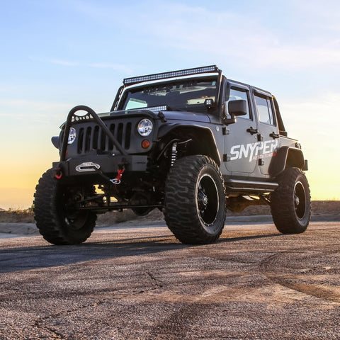 Westin/Snyper 07-17 Jeep Wrangler Unlimited Triple Tube Rock Rail Steps - Textured Black - 42-6015